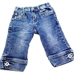 Girls Shorts Capri Size 5 Children Kids Bottoms Snap Apollo Elastic Pockets